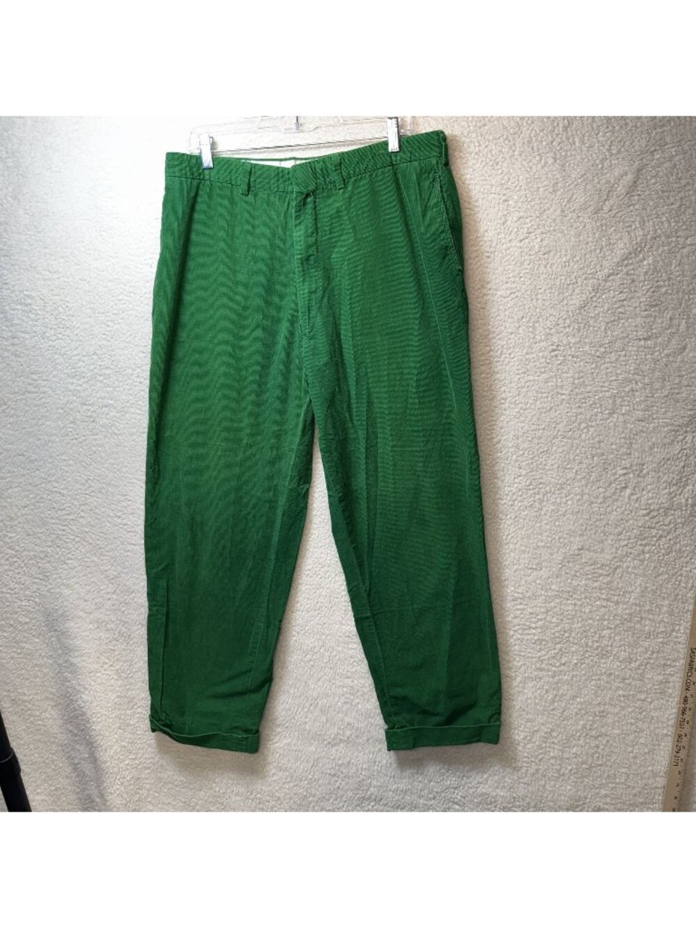 Polo Ralph Lauren Green Corduroy Pants Mens TAG Waist 38 ACTUAL 35x29.5 Cotton U